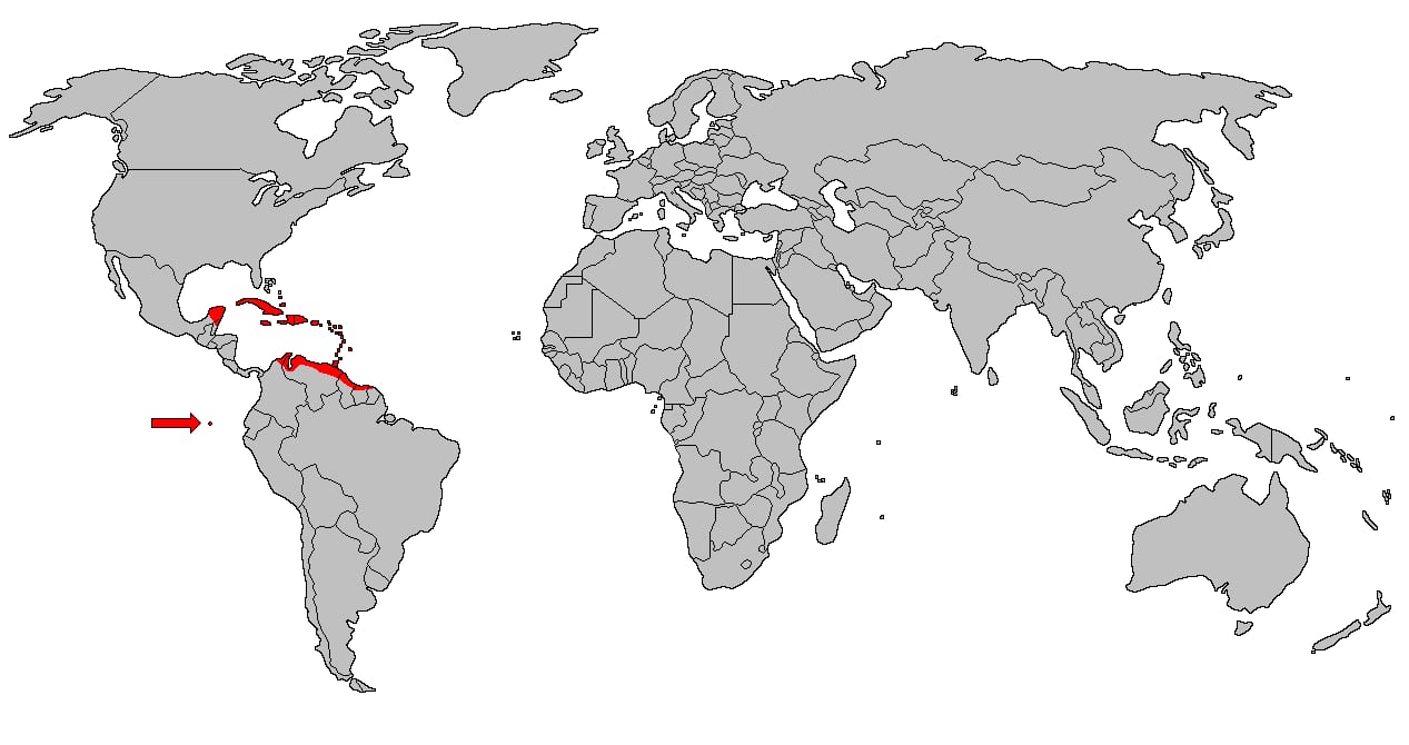 Distribución de Phoenicopterus ruber